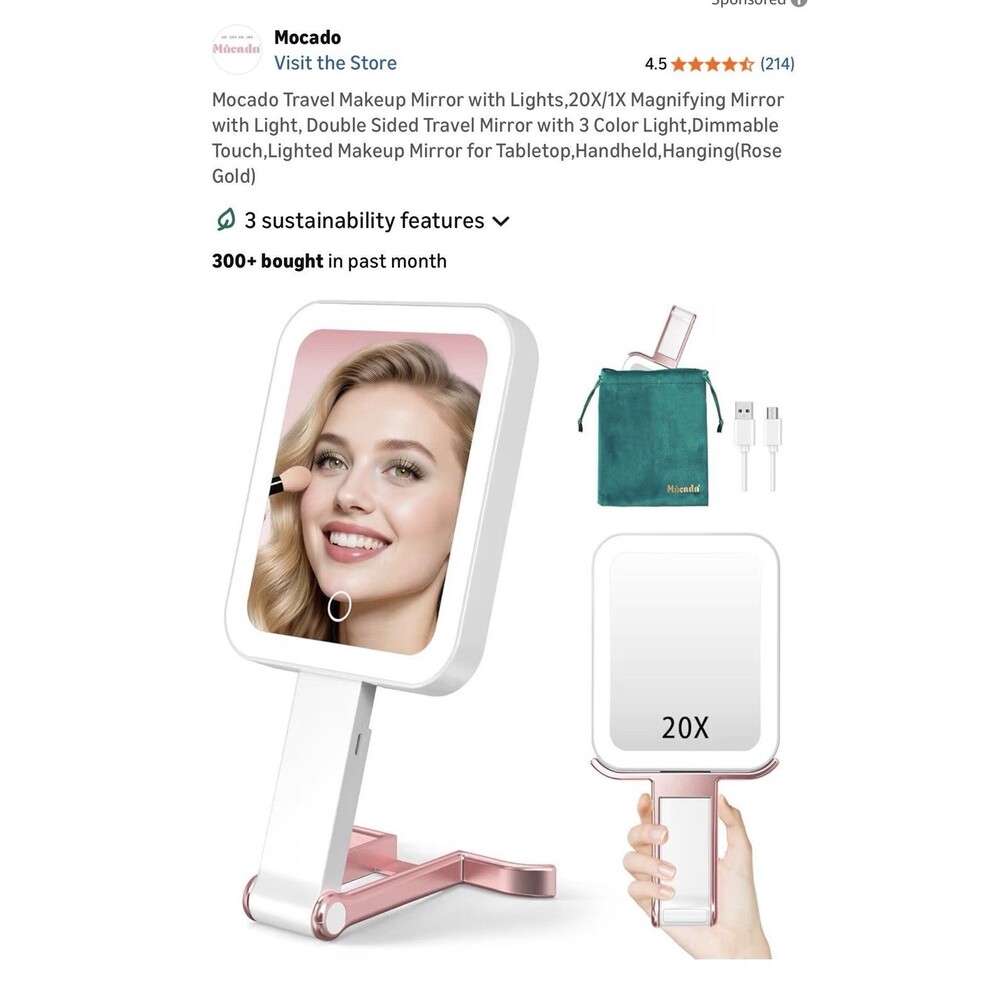 Movado Makeup Mirror 6 Inch Magnifying Mirror